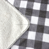 200cm*220cm White and Black Plaid Double Layers Flannel Blanket 