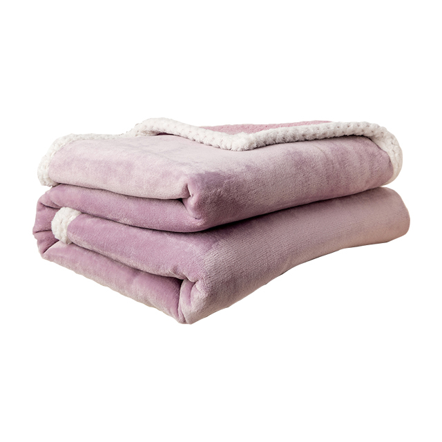 OEM Custom Spring Plain Travel Polyester Fake Rabbit Fur Blanket Warm Soft Mink Sherpa Blankets