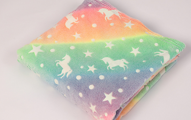 Bedroom Flannel Blankets Factory Sale Cheap Price Rainbow Color Single Flannel Blanket for Spring