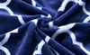 Fancy Plush Blue Color Super Soft Fleece Blanket Custom Printing Polyster Flannel Blanket