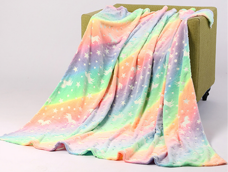 Bedroom Flannel Blankets Factory Sale Cheap Price Rainbow Color Single Flannel Blanket for Spring