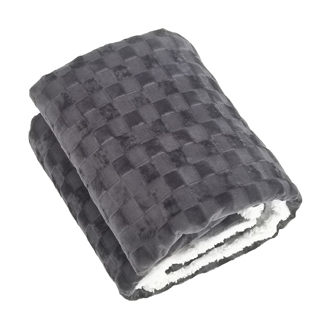 50*60inches plaid Ultra-Soft Micromink Sherpa Blanket