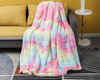 Thick Warm Home Blanket Customized Color Double Layer Printing PV Fleece Sherpa Blanket