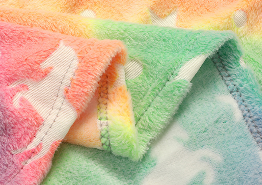 Bedroom Flannel Blankets Factory Sale Cheap Price Rainbow Color Single Flannel Blanket for Spring