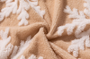 Christmas Style Snow Pattern Cationic Fabric Jacquard Weave Sherpa Blanket Heavy Weight Thick Blaket