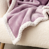 OEM Custom Spring Plain Travel Polyester Fake Rabbit Fur Blanket Warm Soft Mink Sherpa Blankets