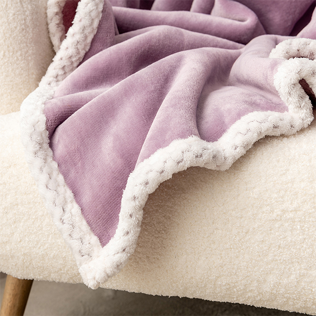 OEM Custom Spring Plain Travel Polyester Fake Rabbit Fur Blanket Warm Soft Mink Sherpa Blankets