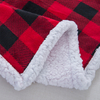 Wholesale Red Black Double Layer Polyster Super Soft Fleece Blanket Printed Sherpa Plush Coral Blankets