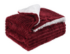 Winter Heavy Weight Super Warm Polyster Blanket Stripe Flannel Fleece Sherpa Thick Throw Blanket