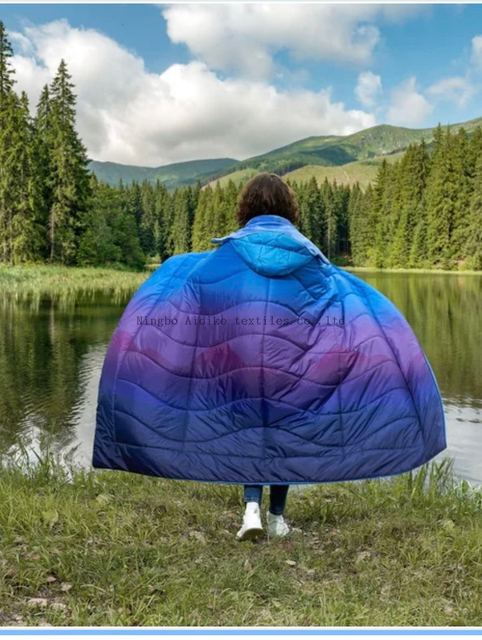 outdoor blanket , antiweather , waterproof , warm , fleece blanket ,hoodi blanket 