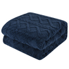 Comforting Sleep Custom Luxury Warm Fabric Heavy Weight Jacquard Weave Soft Sherpa Fleece Blankets