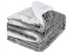 Winter Heavy Weight Super Warm Polyster Blanket Stripe Flannel Fleece Sherpa Thick Throw Blanket