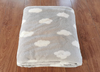 2023 Spring Latest New Design Super Soft 15mm Height Grey Color Cloud Printing Single Flannel Blanket