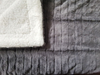 Custom Home Textiles Gray Stripe Luxury Soft 50*60 Inch Throw Blanket Polyester Fleece Faux Rabbit Fur Blankets