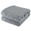 50*60inches Soft Knit Jacquard Taffeta grey blanket 