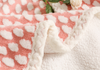 Double Layer Warm Blanket 50*60 Inch Throw Blanket Jacquard Cloud Pattern Sherpa Fleece Blanket