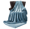 Bulk Sale Factory Price 3D Embossed Checkered Pattern Flannel Single Layer Blanket